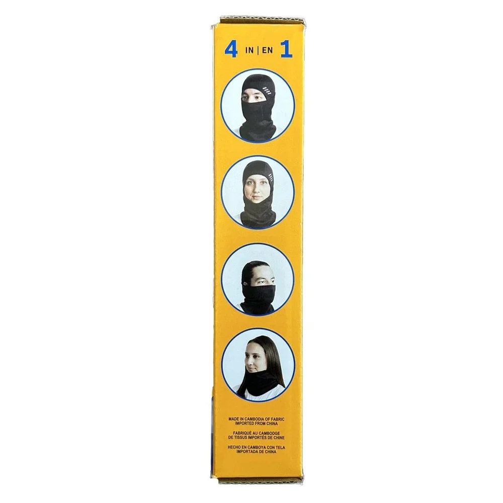 2pk Reflective Convertible Balaclava S/M BlackConvertible face mask S/M